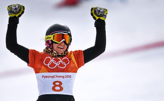 2018 Winter Olympics. Snowboarding. Women. Parallel giant slalom