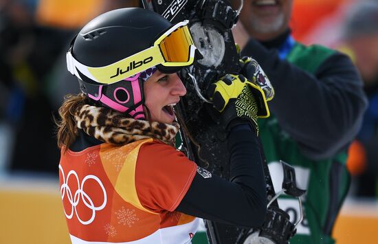 2018 Winter Olympics. Snowboarding. Women. Parallel giant slalom