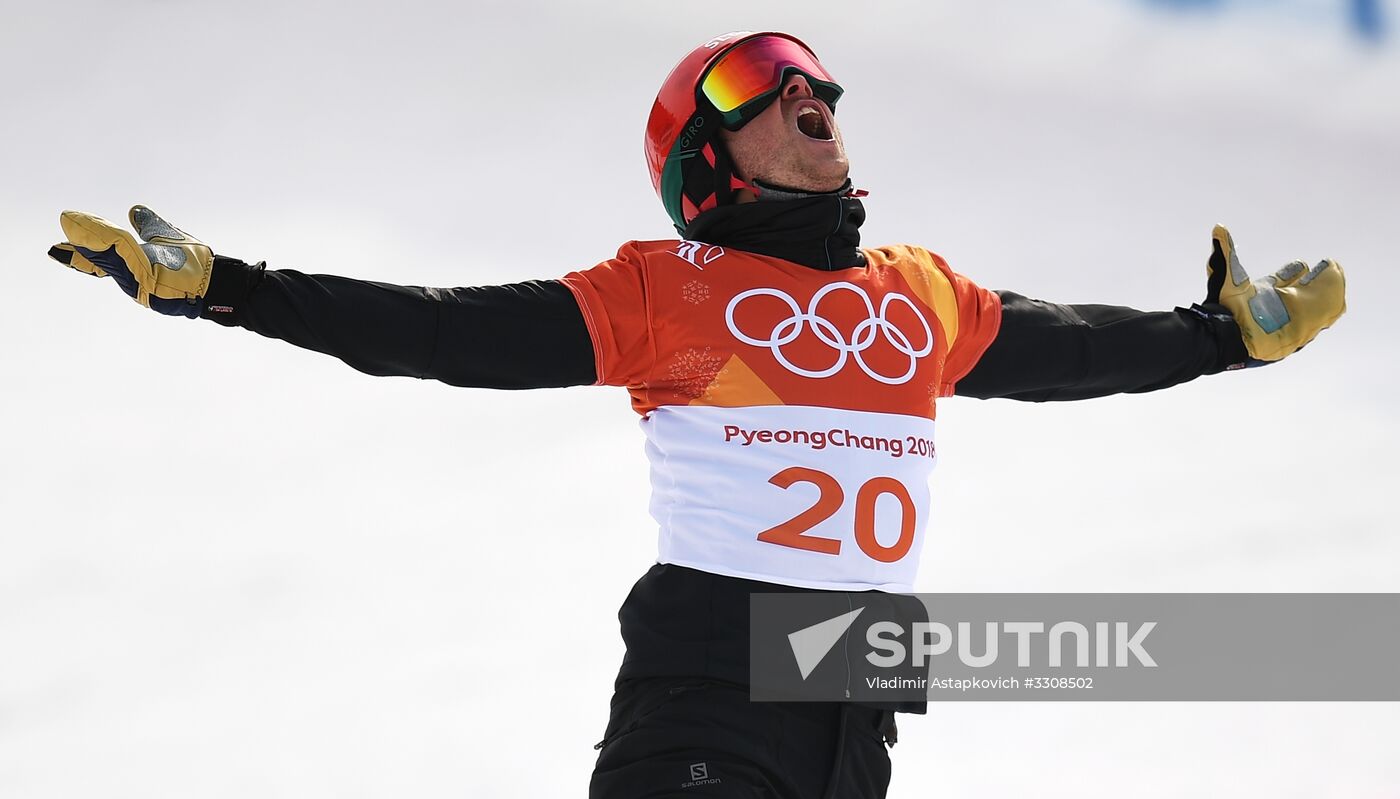 2018 Winter Olympics. Snowboarding. Men. Parallel giant slalom
