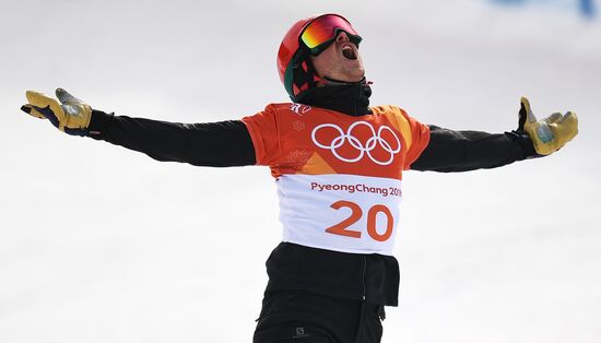 2018 Winter Olympics. Snowboarding. Men. Parallel giant slalom