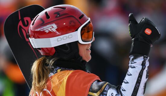 2018 Winter Olympics. Snowboarding. Women. Parallel giant slalom