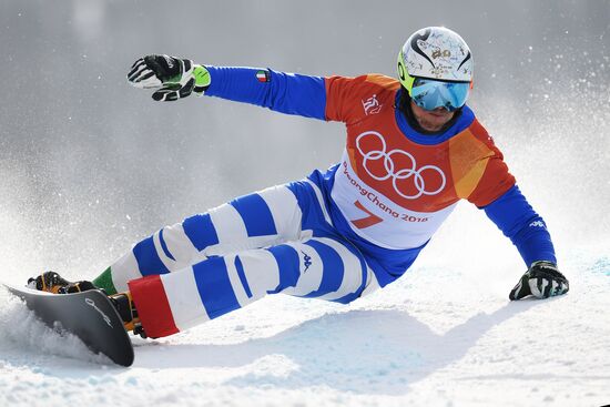 2018 Winter Olympics. Snowboarding. Men. Parallel giant slalom