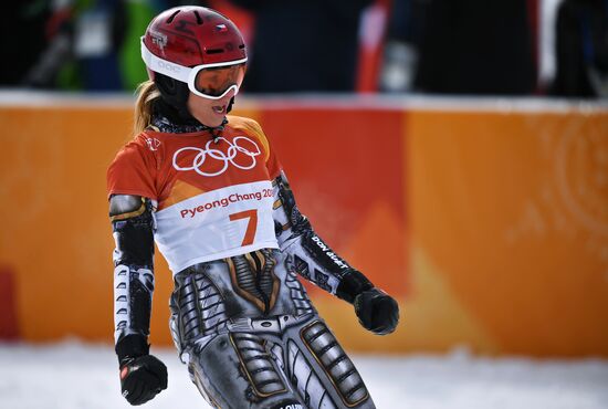 2018 Winter Olympics. Snowboarding. Women. Parallel giant slalom