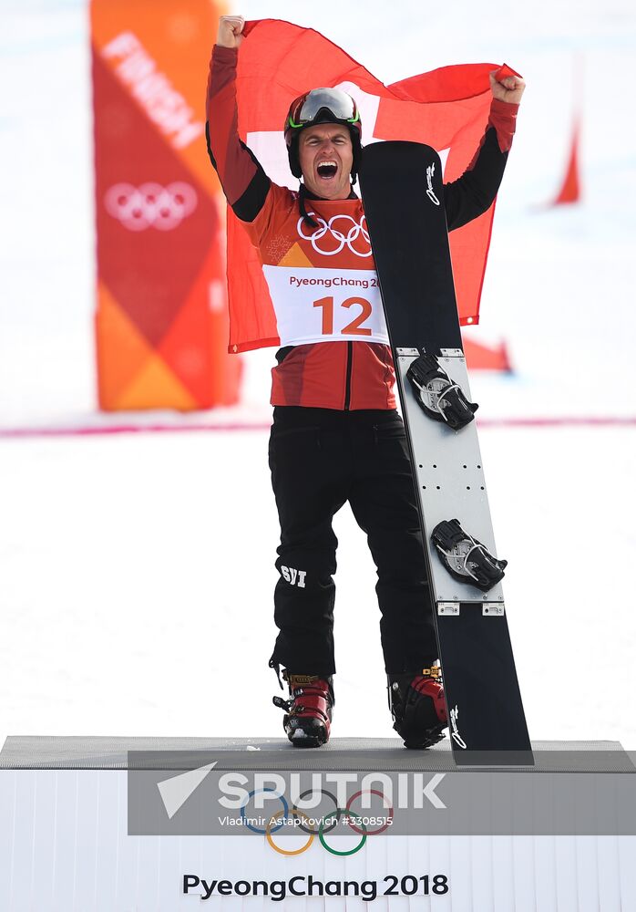 2018 Winter Olympics. Snowboarding. Men. Parallel giant slalom