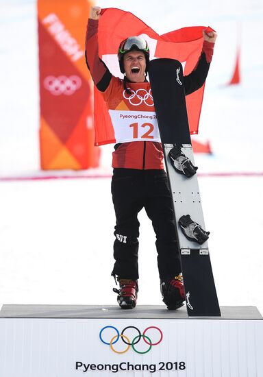 2018 Winter Olympics. Snowboarding. Men. Parallel giant slalom