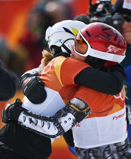 2018 Winter Olympics. Snowboarding. Women. Parallel giant slalom