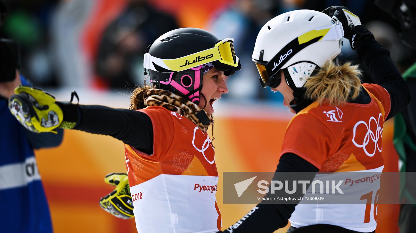 2018 Winter Olympics. Snowboarding. Women. Parallel giant slalom