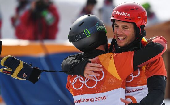 2018 Winter Olympics. Snowboarding. Men. Parallel giant slalom