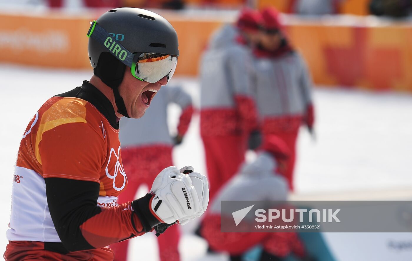2018 Winter Olympics. Snowboarding. Men. Parallel giant slalom