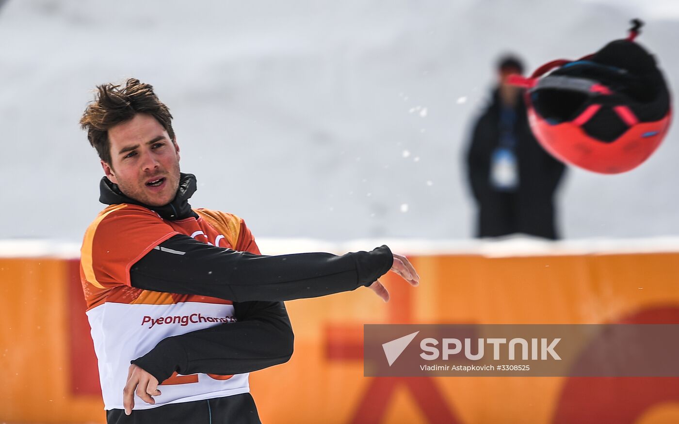 2018 Winter Olympics. Snowboarding. Men. Parallel giant slalom