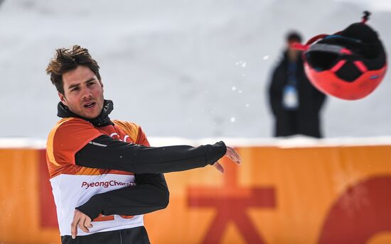 2018 Winter Olympics. Snowboarding. Men. Parallel giant slalom