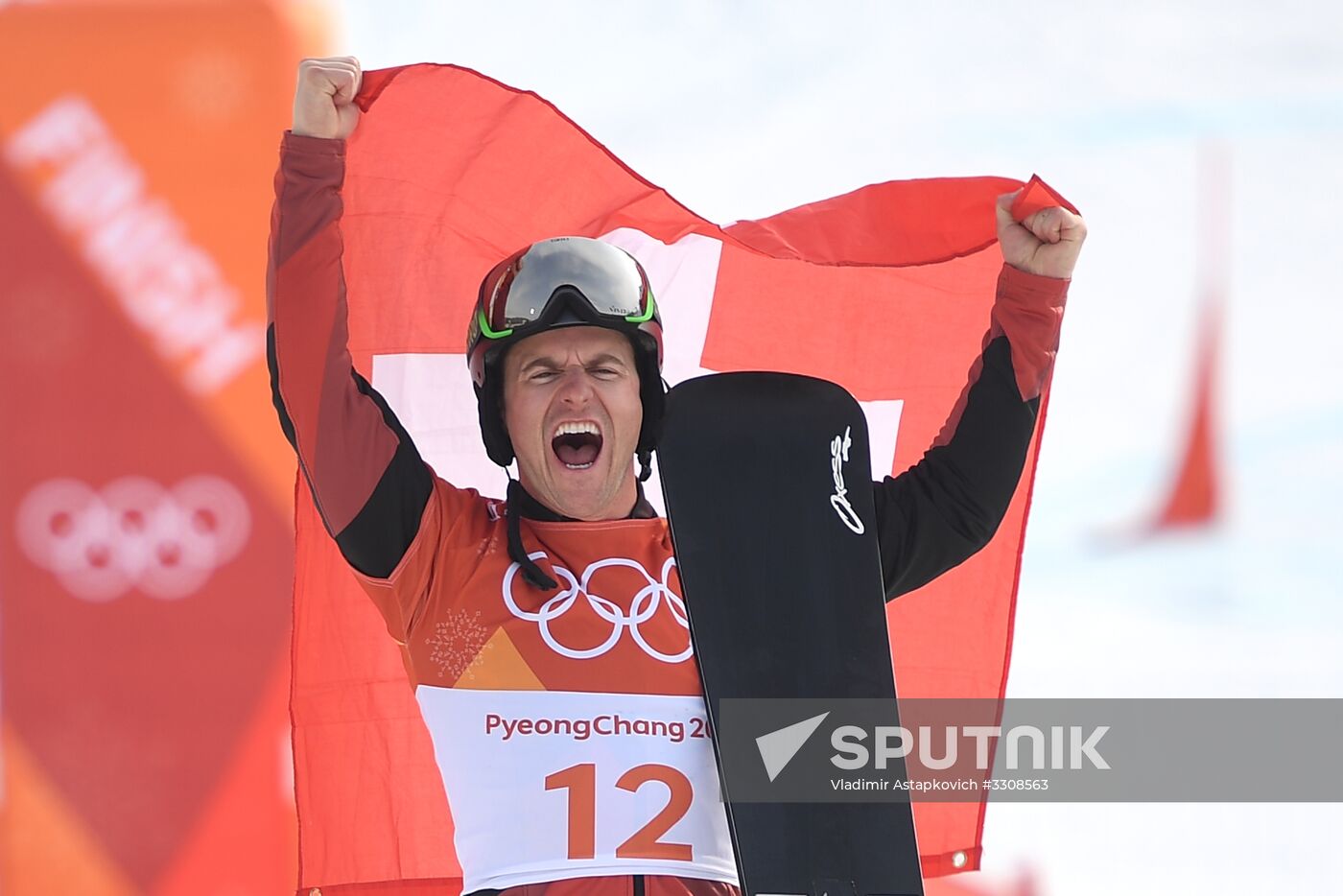 2018 Winter Olympics. Snowboarding. Men. Parallel giant slalom