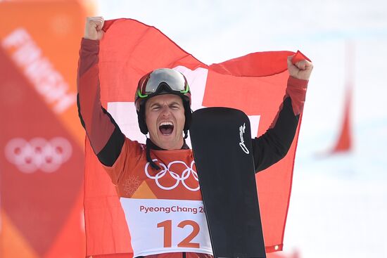 2018 Winter Olympics. Snowboarding. Men. Parallel giant slalom
