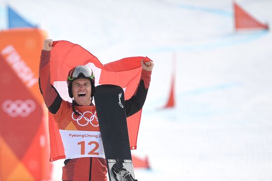 2018 Winter Olympics. Snowboarding. Men. Parallel giant slalom