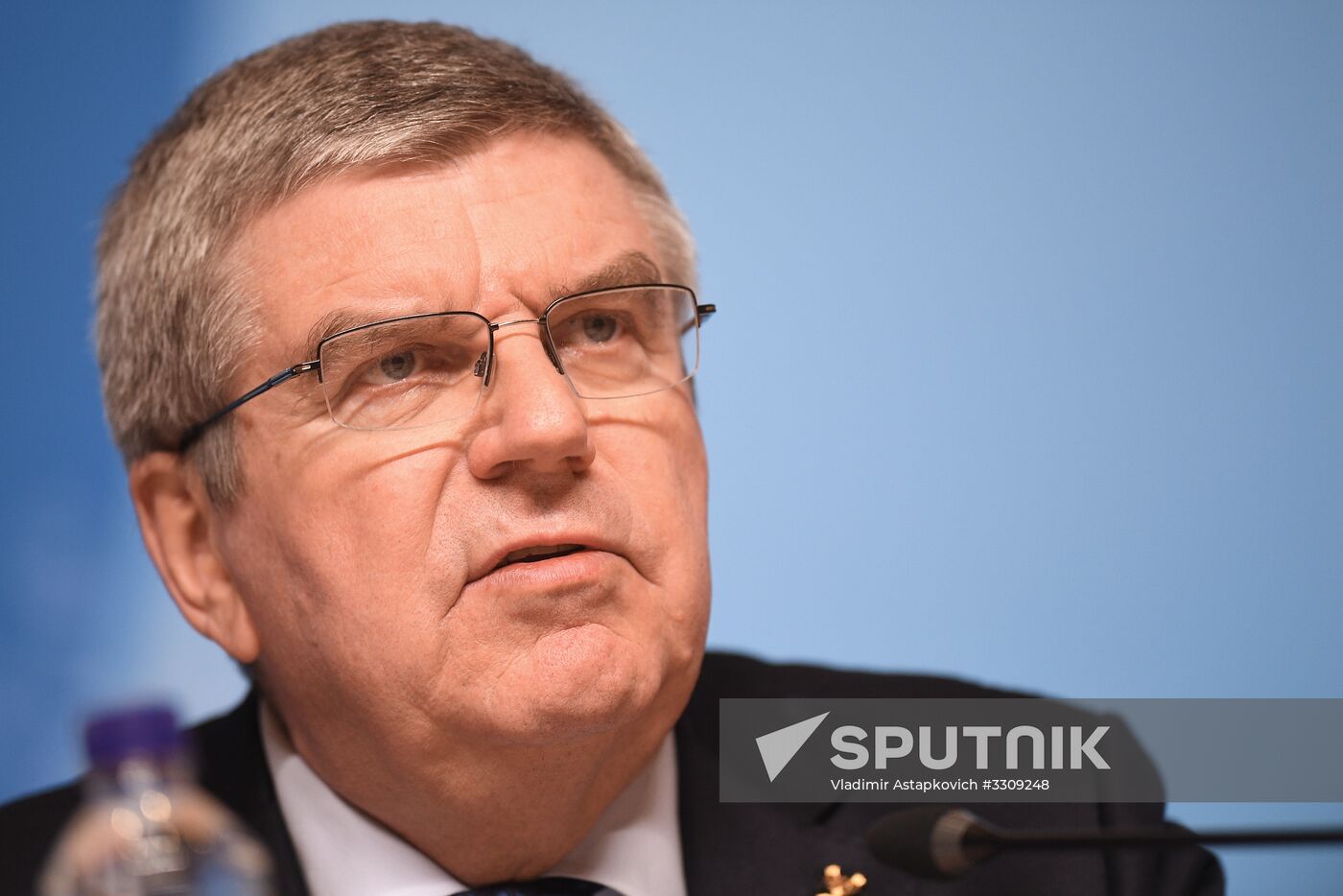 IOC President Thomas Bach holds news conference