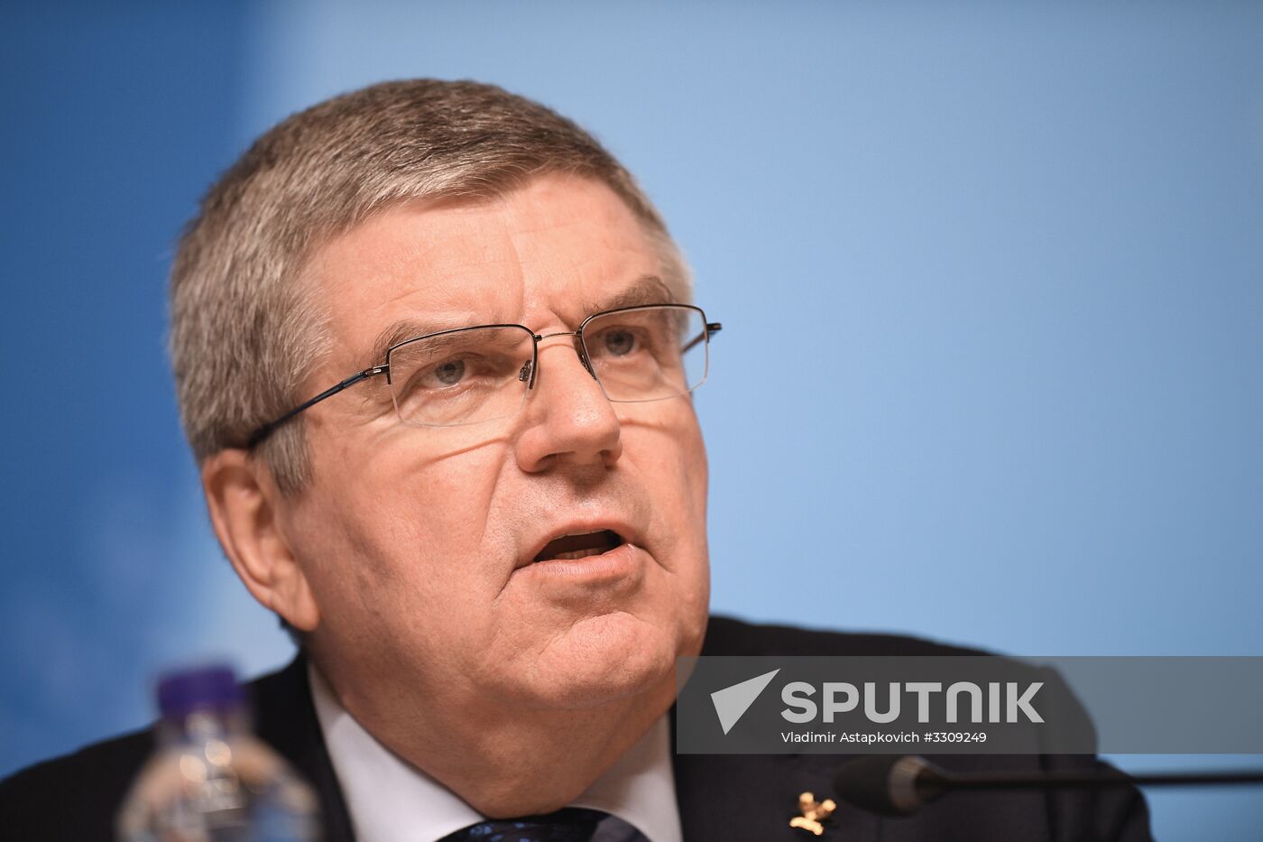 IOC President Thomas Bach holds news conference