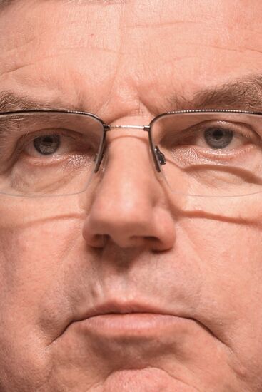 IOC President Thomas Bach holds news conference
