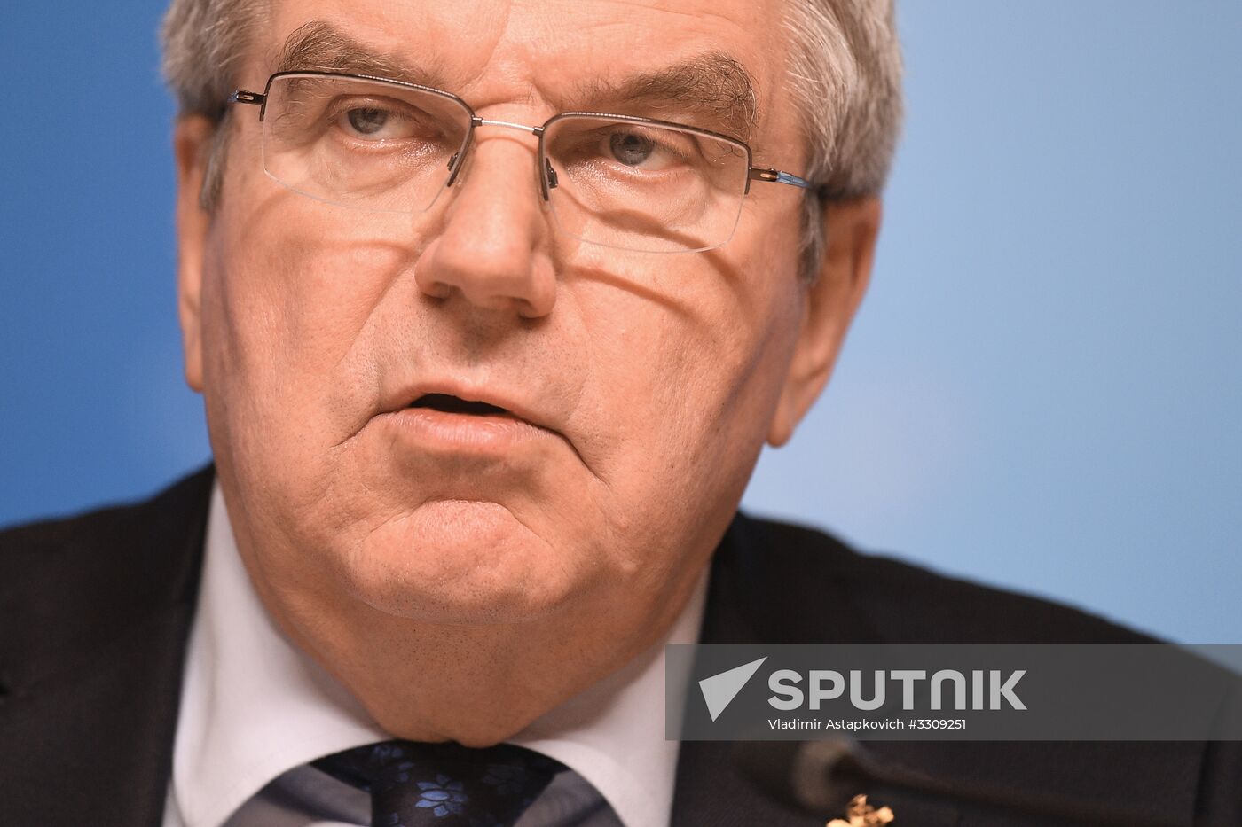 IOC President Thomas Bach holds news conference