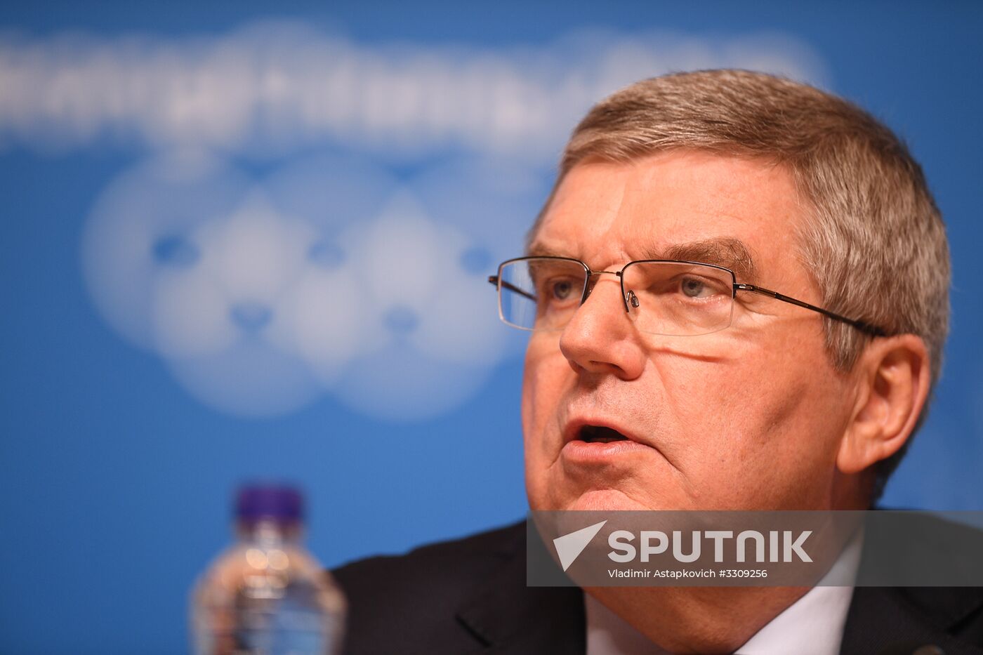 IOC President Thomas Bach holds news conference