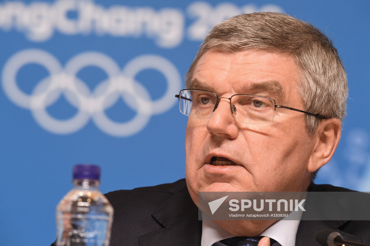 IOC President Thomas Bach holds news conference