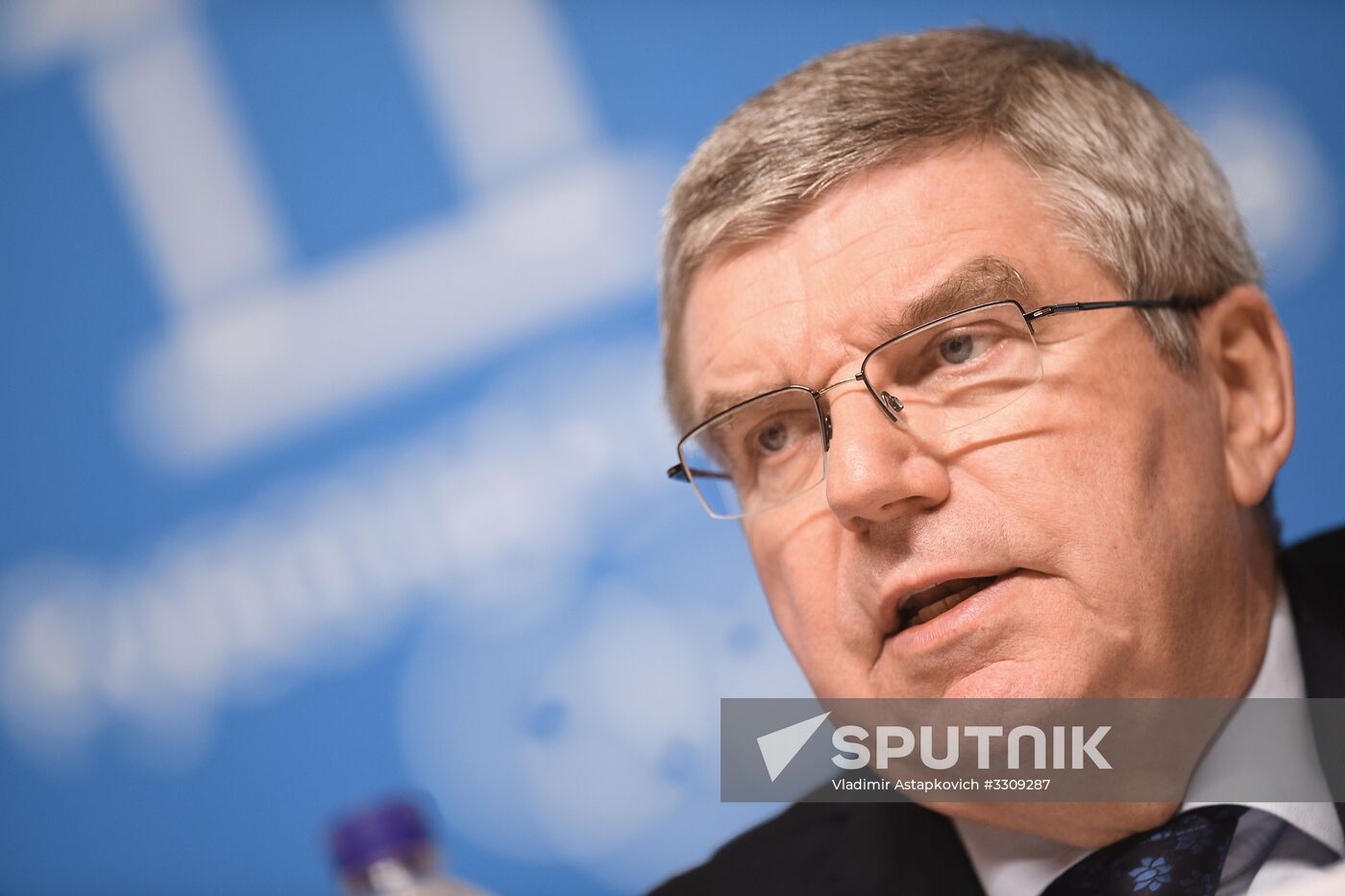 IOC President Thomas Bach holds news conference