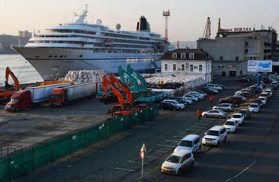 Cruise ship MS Amadea arrives in Vladivostok