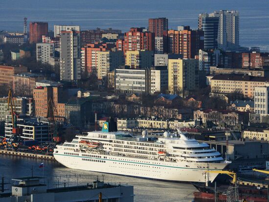 Cruise ship MS Amadea arrives in Vladivostok