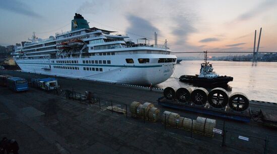 Cruise ship MS Amadea arrives in Vladivostok