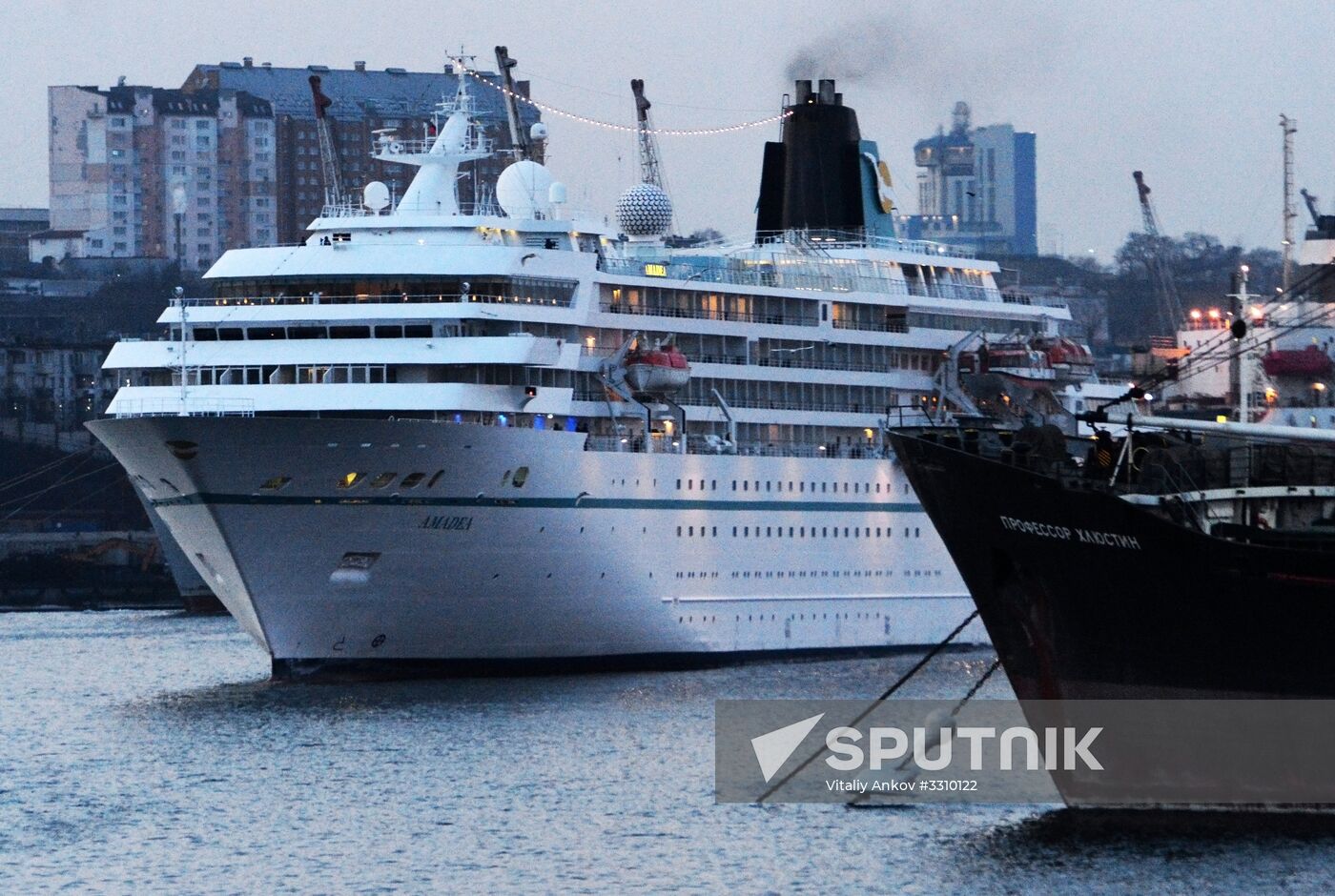 Cruise ship MS Amadea arrives in Vladivostok