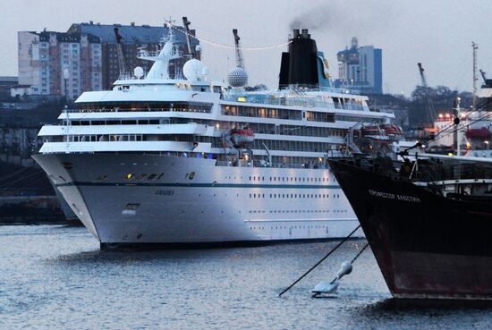 Cruise ship MS Amadea arrives in Vladivostok