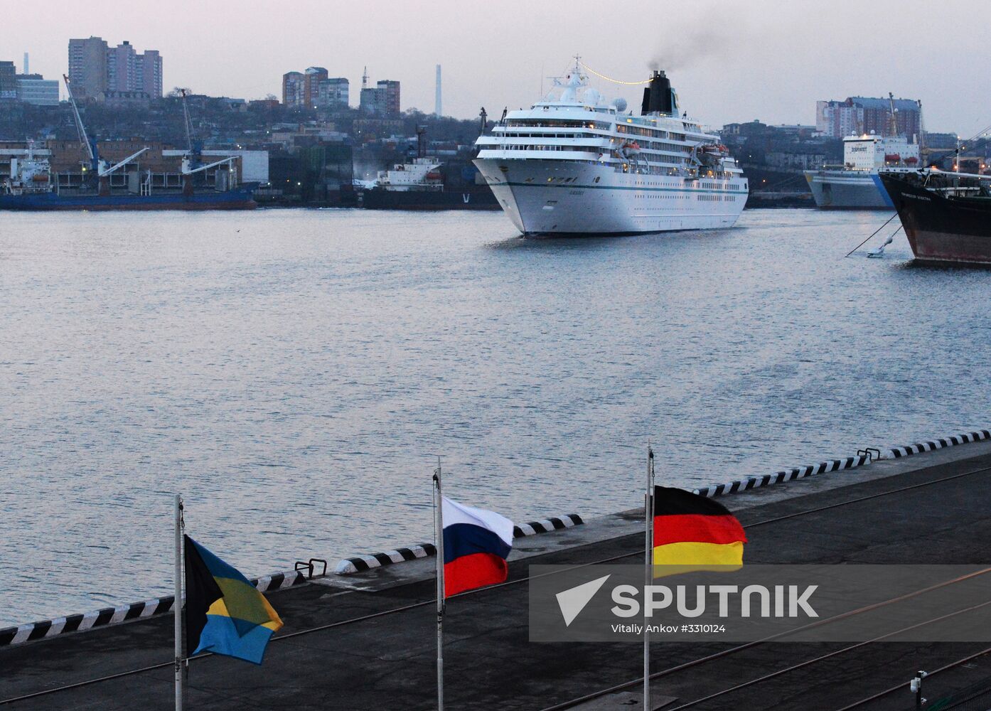 Cruise ship MS Amadea arrives in Vladivostok