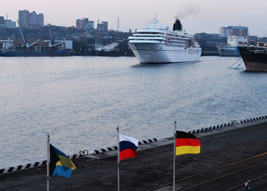 Cruise ship MS Amadea arrives in Vladivostok