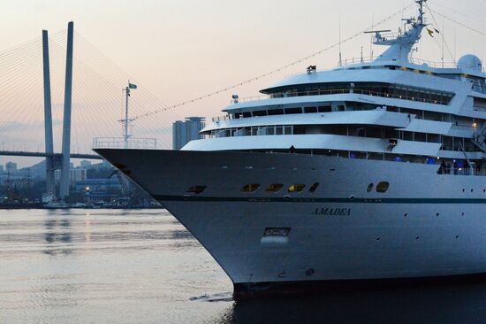 Cruise ship MS Amadea arrives in Vladivostok