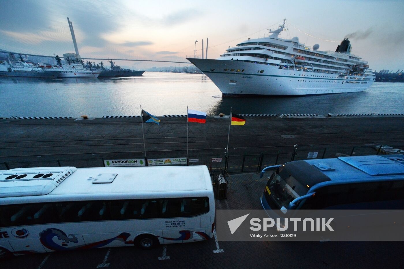 Cruise ship MS Amadea arrives in Vladivostok