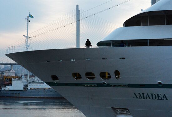 Cruise ship MS Amadea arrives in Vladivostok