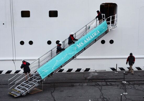 Cruise ship MS Amadea arrives in Vladivostok