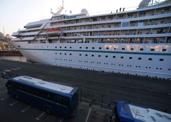 Cruise ship MS Amadea arrives in Vladivostok