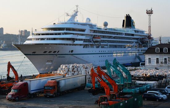 Cruise ship MS Amadea arrives in Vladivostok