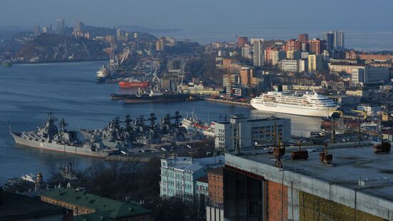 Cruise ship MS Amadea arrives in Vladivostok