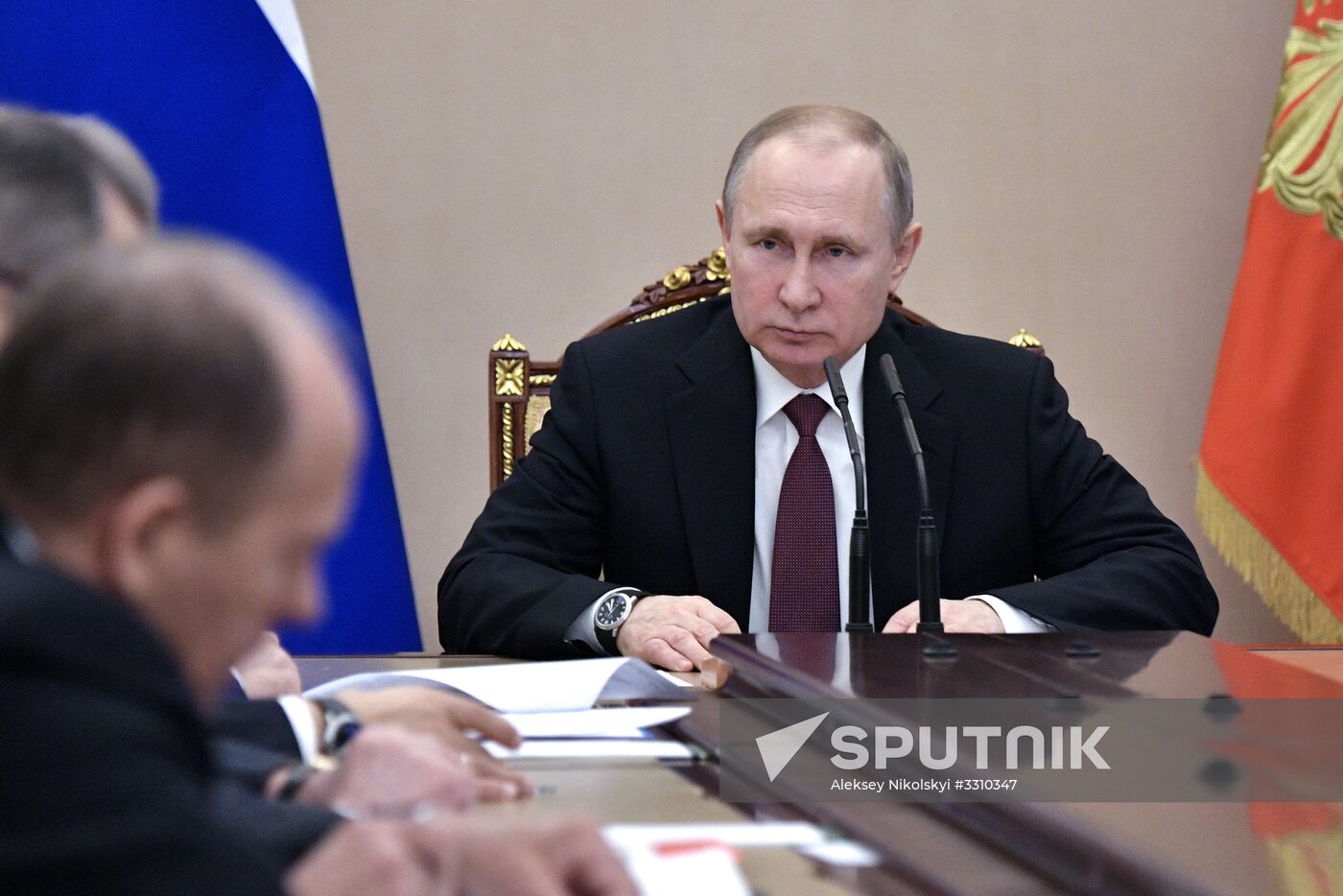 President Vladimir Putin holds meeting of Security Council