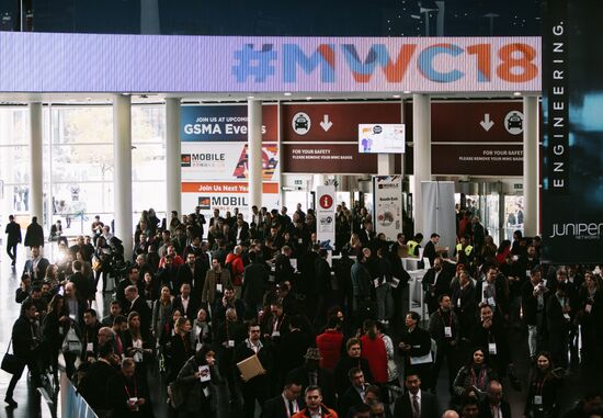 Mobile World Congress 2018 exhibition in Barcelona