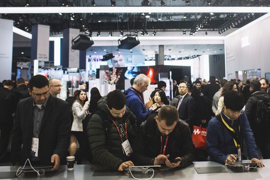Mobile World Congress 2018 exhibition in Barcelona