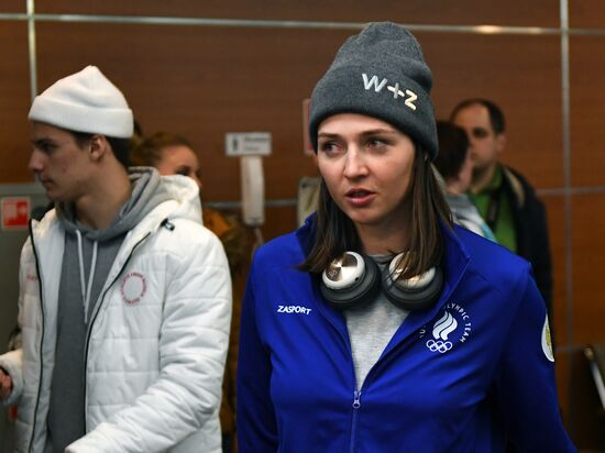 Russian 2018 Olympians are welcomed home