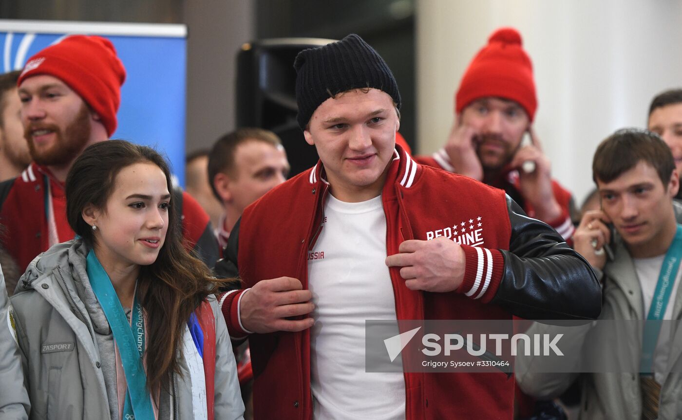 Russian 2018 Olympians are welcomed home