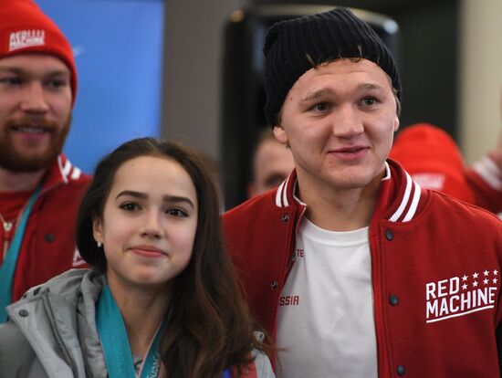 Russian 2018 Olympians are welcomed home