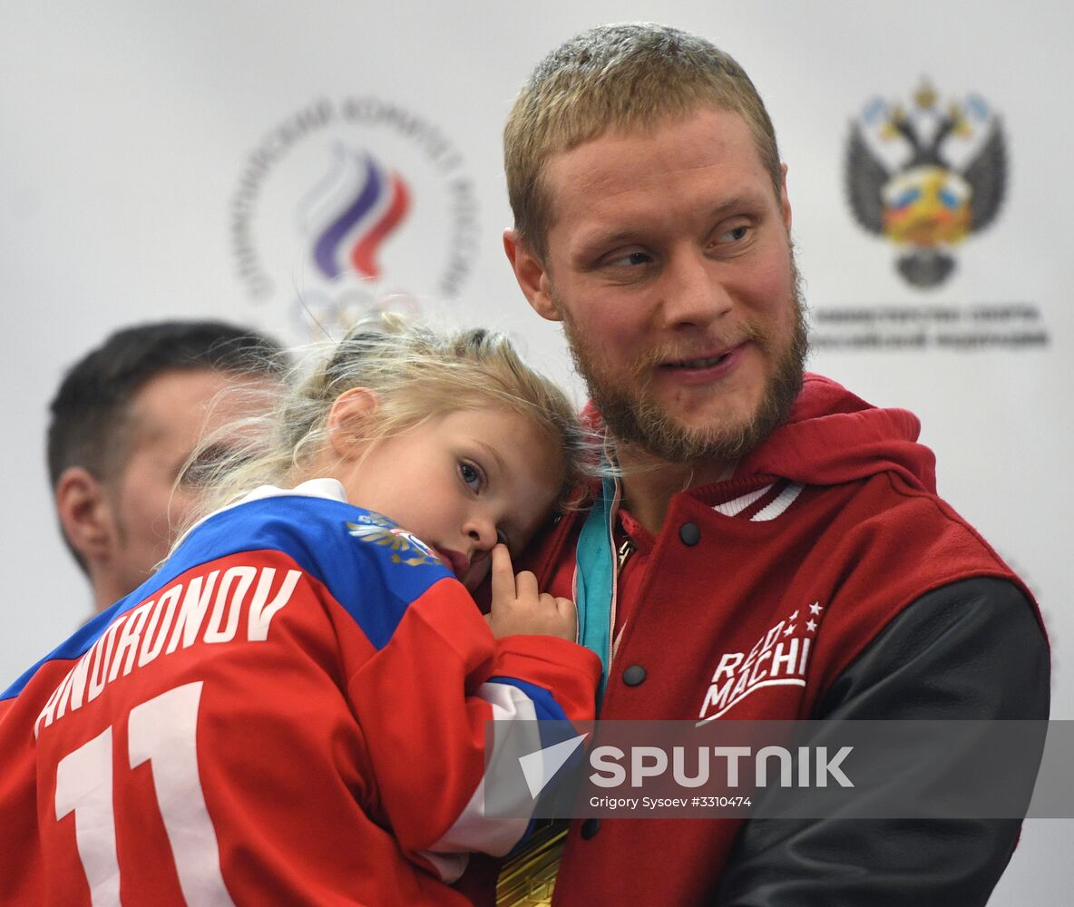 Russian 2018 Olympians are welcomed home