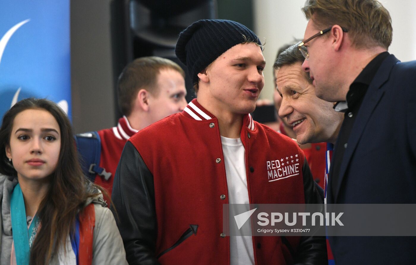 Russian 2018 Olympians are welcomed home