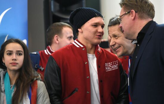Russian 2018 Olympians are welcomed home