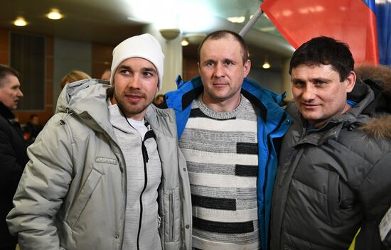 Russian 2018 Olympians are welcomed home