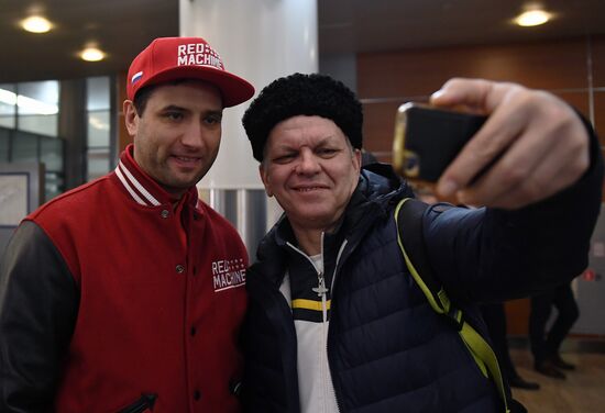 Russian 2018 Olympians are welcomed home